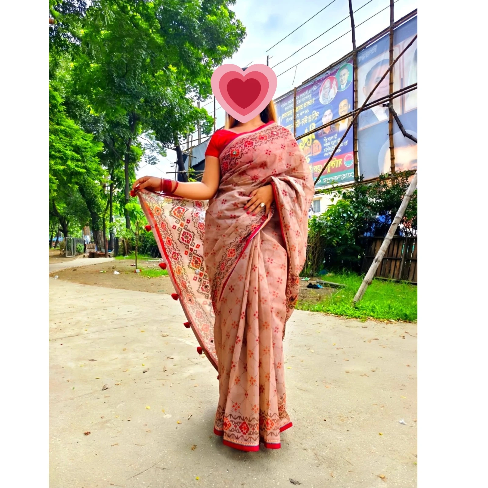 Half Silk Butik Saree