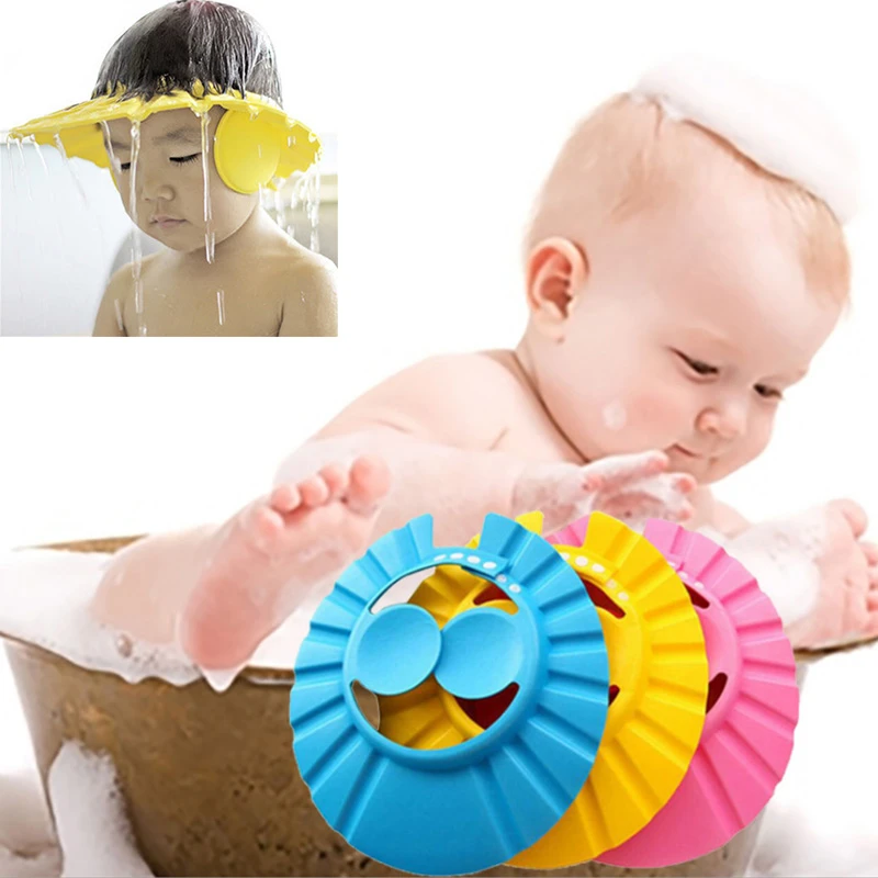 Adjustable Baby Shower Shampoo Cap 3m+ Random Colour
