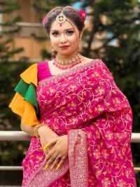 Half Silk Handprited Sarees