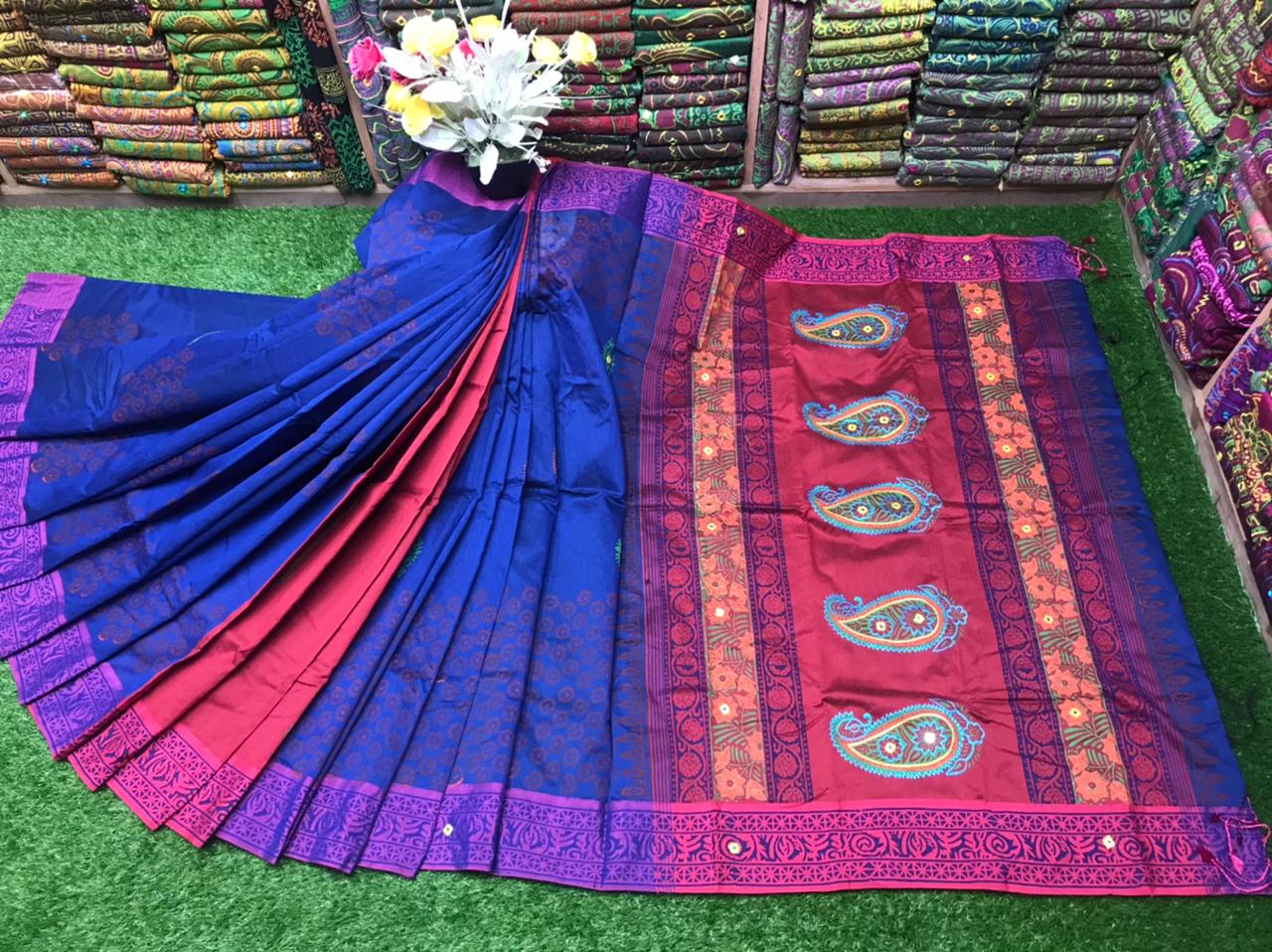 এমব্রয়ডাড়ী ধুপিয়ানসিল্ক শাড়ী