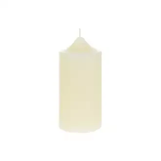 Ivory Scented Pillar Candle -Off white Color