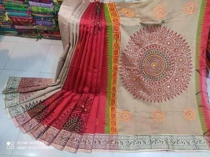 এমব্রয়ডাড়ী ধুপিয়ানসিল্ক শাড়ী