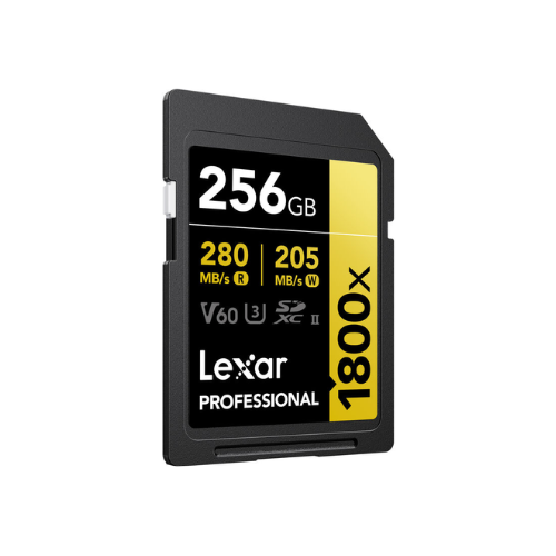 Lexar 256GB Professional GOLD 1800x UHS-II SDXC Memory Card
