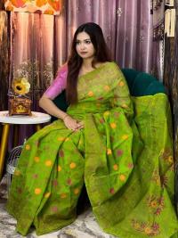 Half Silk Handprited Sarees