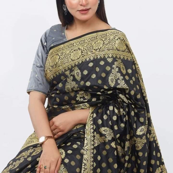 সিল্ক কাতান শাড়ি