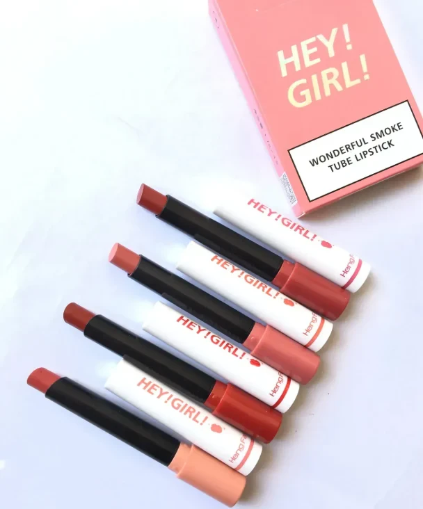 Hey Girl Wonderful Smoke Tube Liquid Lipstick 4pcs Box